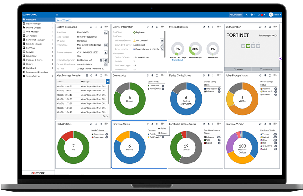 Central network management